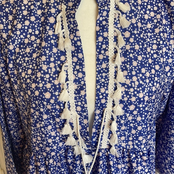 Blue tassel trimmed dress - Picture 2 of 4